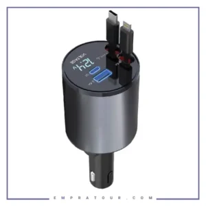 شارژر فندکی 4 در 1 با کابل جمع شونده گرین لاین Green Lion Car Charger GN4IN1CARCGY