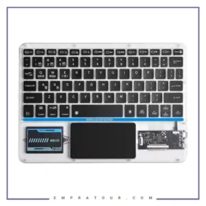 کیبورد بلوتوث شفاف با تاچ پد کوتسی Coteetci Punk Touchpad Wireless Keyboard 84013