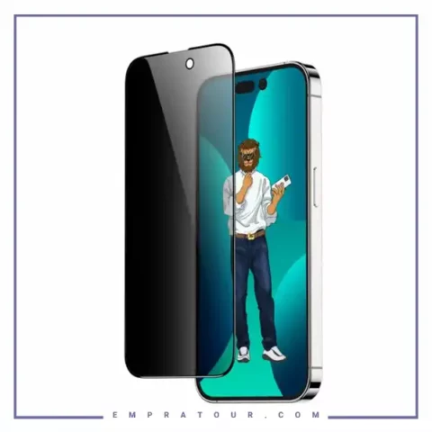 گلس حریم شخصی آیفون گرین لاین 9H Steve Privacy iPhone 15 Pro