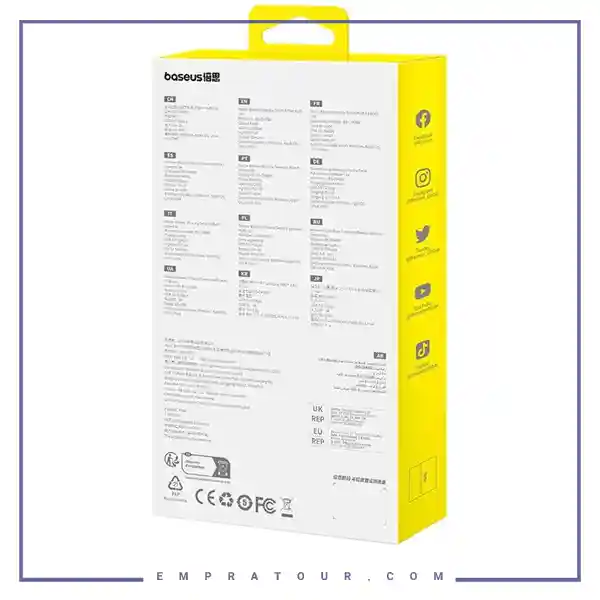 هاب 4 پورت یو اس بی با کابل یک متری بیسوس B0005280B811-02