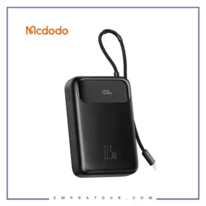 پاوربانک 22.5 وات 20000 همراه با کابل لایتنینگ مک دودو  Mcdodo Power Bank With Lightning Cable MC-3710