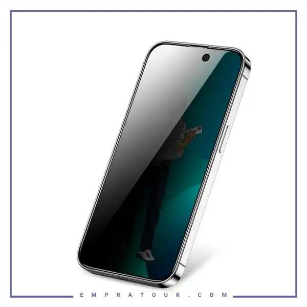 گلس حریم شخصی آیفون گرین لاین 9H Steve Privacy iPhone 15 Pro