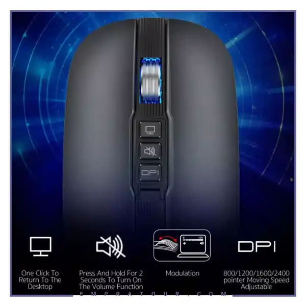 موس بی سیم دو حالته کوتسی Dual Mode Bluetooth Mouse 84009