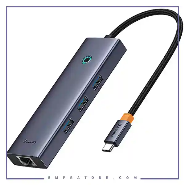 هاب تایپ سی 5 پورت بیسوس BS-OH111 B00052807813-00