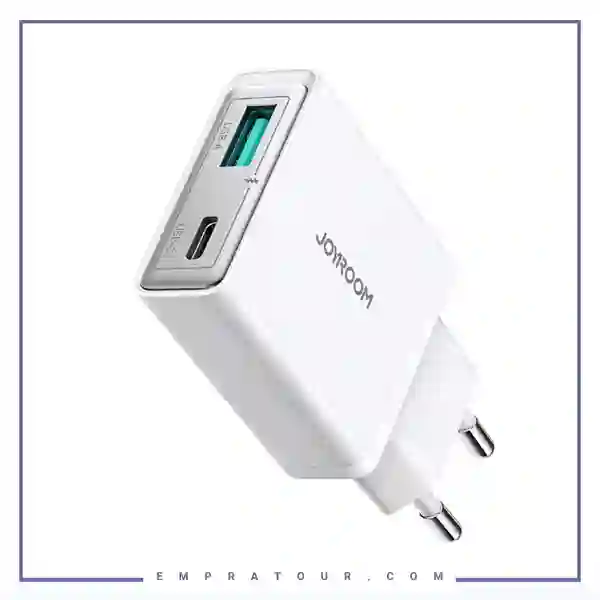 آداپتور شارژ دو پورت 20 وات جویروم JOYROOM JR-TCF14 20W Super Slim Charger
