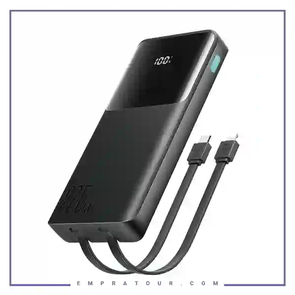 پاور بانک 22.5 وات 10000 با کابل متصل JR-PBF19