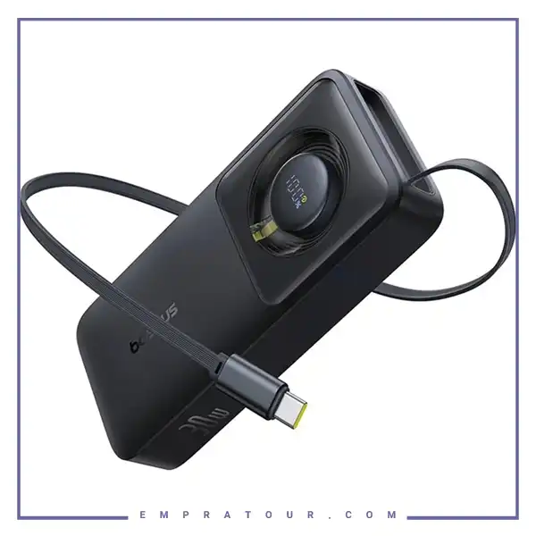 پاوربانک 30 وات 10000 با کابل همراه تایپ سی بیسوس Baseus Nomos Power Bank PPSS1030