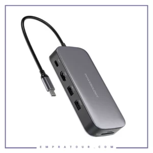 هاب و هارد اکسترنال SSD 256G پاورولوژی Powerology Usb-C Hub & SSD Drive PWSDHB256