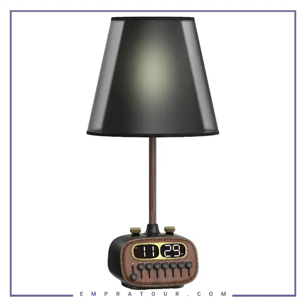 چراغ خواب و اسپیکر و ساعت پرودو Porodo Retro Desk Lamp PD-RDBTSCP