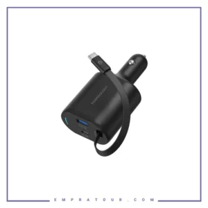 شارژرفندکی 115 وات با کابل پاورولوژی Powerology Car Charger 115W PCCSR019