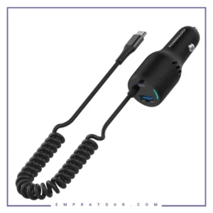 شارژرفندکی 100 وات با کابل پاورولوژی Powerology Car Charger 100W PCCSR015
