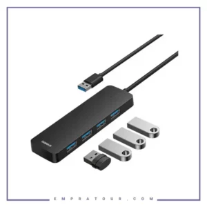 هاب 4 پورت یو اس بی با کابل یک متری بیسوس Baseus UltraJoy 4 port B0005280B111-03