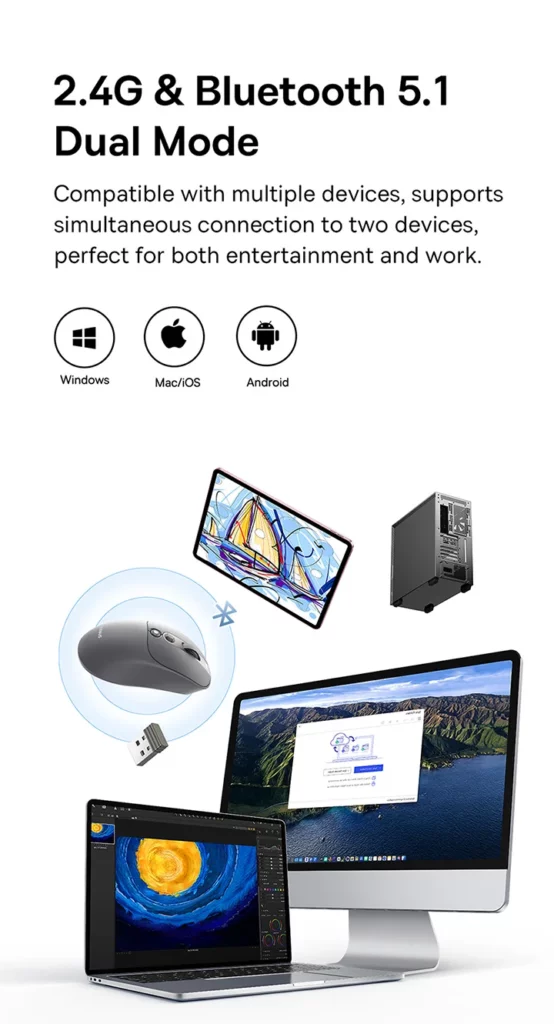 موس ویرایشگر با هوش مصنوعی بیسوس BS-007 MAX