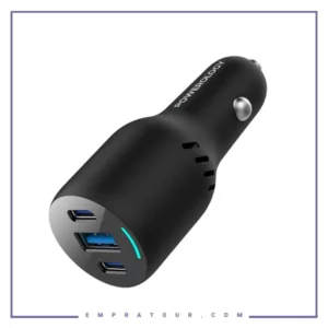 شارژر فندکی 3 پورت 85 وات پاورولوژی Powerology Triple Port Car Charger PCCSR014