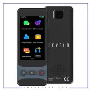 دستگاه مترجم صوتی همراه آنلاین لولو  Levelo FluentLink Offline & Online Voice Translator LVLFLVTGY