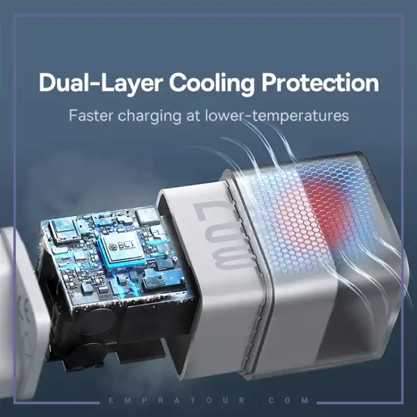 آداپتور شارژ دیواری 20 وات بیسوس  CCAN20E5-S