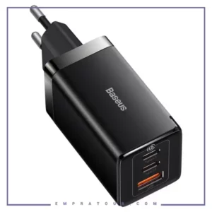 آداپتور شارژ دیواری 3 پورت 65 وات بیسوس Baseus GaN 5 Pro Charger 65W CCGP120201