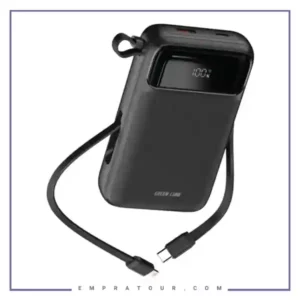 پاوربانک وایرلس 10000 به همراه کابل متصل گرین لاین Green Lion Luzern MagSafe Power Bank GNLEZ10KPBBK