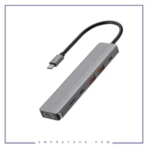 هاب تایپ سی 6 پورت پاورولوژی Powerology 6-in-1 USB-C Hub P61HBCGY
