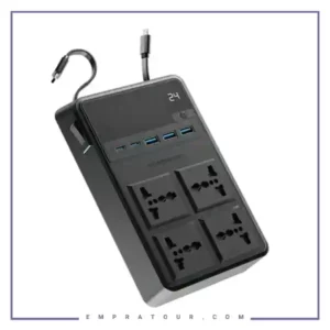 چندراهی برق 2500 وات به همراه کابل جمع شونده پاورولوژی Powerology Power Strip PWCUQC029