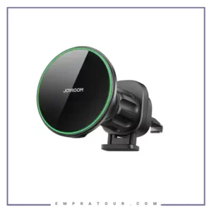 هولدر مگنتی و شارژر وایرلس دریچه کولری جویروم Joyroom Magnetic Wireless Car Charger Holder JR-ZS412