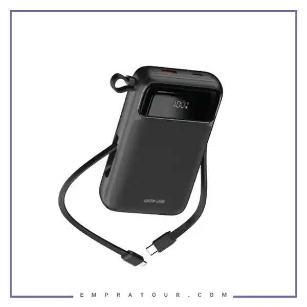 پاوربانک وایرلس 20000 به همراه کابل متصل گرین لاین Green Lion Luzern MagSafe Power Bank GNLEZ20KPBBK