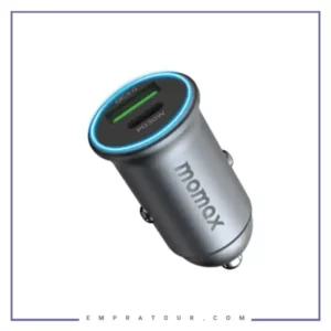 شارژر فندکی دو پورت 30 وات مومکس Momax MoVe Car Charger UC18E