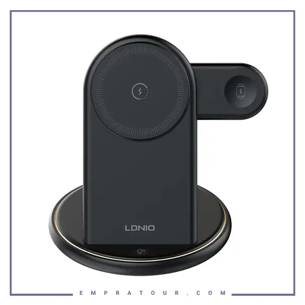 شارژ وایرلس رو میزی 3 کاره الدینو LDNIO Wireless Charging Station WL02