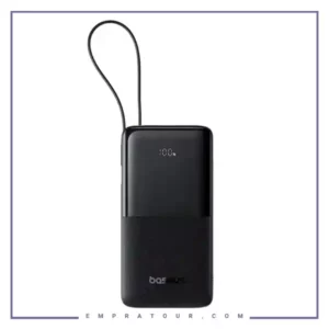 پاوربانک 20وات 10000 با کابل بیسوس Baseus Power Bank Bipow 2 With Cable PPBD2-1W20