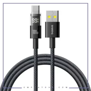 کابل شارژ تایپ سی 1 متر بیسوس Baseus Display II 100W fast Charging Cable CB000158