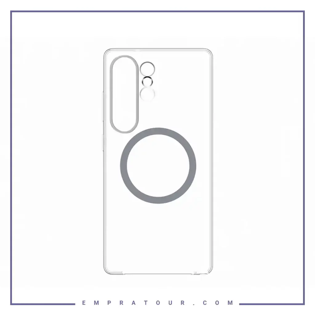 قاب اورجینال مگنتی بیرنگ سامسونگ Samsung Clear Magnet Case for Galaxy S25 Ultra GP-FPS938SAATW
