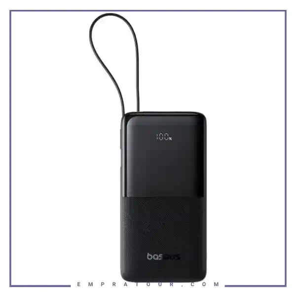 پاوربانک 20وات 20000 با کابل بیسوس Baseus Power Bank Bipow 2 With Cable PPBD2-2W20