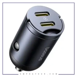 شارژر فندکی دو پورت 30 وات بیسوس Baseus Tiny Star C+C Mini Car Charger VCHXX-CC