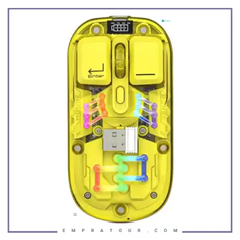 موس نورانی با بدنه شفاف کوتسی COTECi OF-026 Magic Crystal IV Mouse