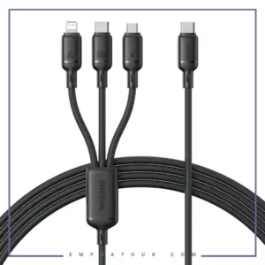 کابل سه سر 100 وات فست شارژ بیسوس Baseus Silky One-for-Three CB000166