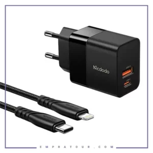 آداپتور 20 وات دو پورت با کابل تایپ سی به لایتنینگ مک دودو Mcdodo CH-1952