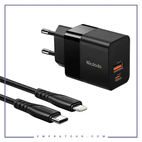 آداپتور 20 وات دو پورت با کابل تایپ سی به لایتنینگ مک دودو Mcdodo CH-1952