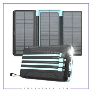 پاوربانک خورشیدی 16000 با کابل پاورولوژی Powerology 16000mAh Solar PPBCHA70