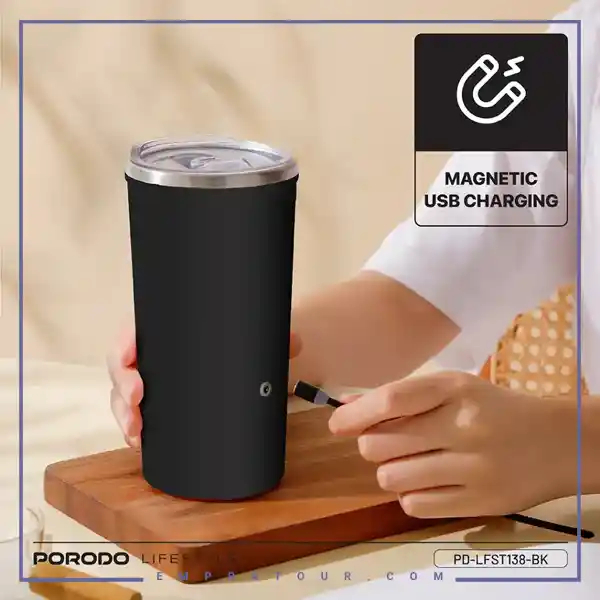 ماگ همزن مغناطسی پرودور Porodo Auto-Stirring Mug PD-LFST138