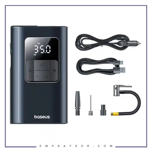 پمپ باد و چراغ قوه بیسوس Baseus Car Tire Inflator Pumper VA1 BS-CG034