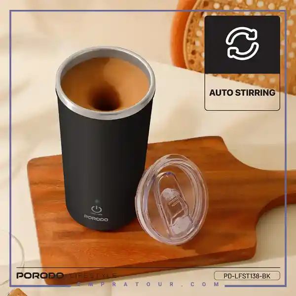 ماگ همزن مغناطسی پرودور Porodo Auto-Stirring Mug PD-LFST138