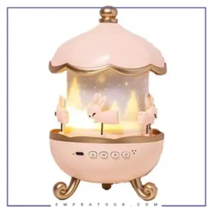 چراغ خواب موزیکال کودک Bunny’s Carousel Night Light Projector WH-E11