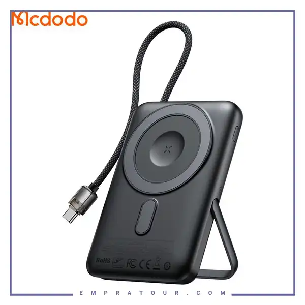 پاوربانک وایرلس مگنتی 10000 با کابل متصل مک دودو Mcdodo Wireless Power Bank MC-632