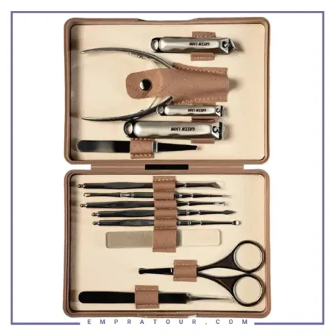 پک مسافرتی مانیکور 13 کاره گرین لاین Green Lion Manicure Kit GN13PCMNCRBR