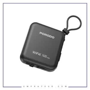 پاور بانک و مودم روتر جیبی 10000 پرودو Porodo 4G LTE | WiFi 6 Pocket Router PBFCH064
