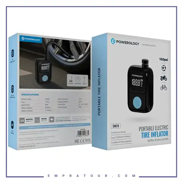 پمپ باد پاورولوژی Powerology Tire Inflator PSM018