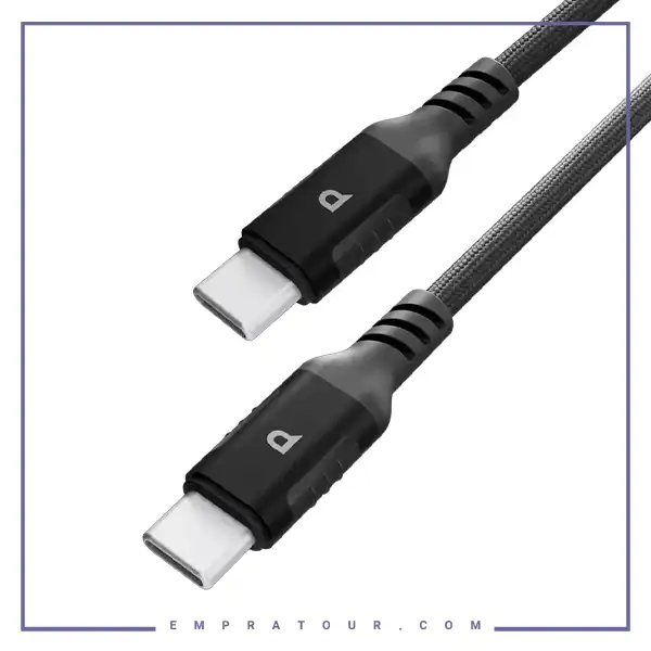 کابل شارژ دو سر تایپ سی 1.2 متر 60 وات پاورولوژی Powerology Cable PCAB020LGY
