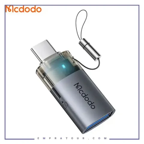 تبدیل او تی جی و رم ریدر تایپ سی مک دودو Mcdodo OTG 2in1 OT-7600