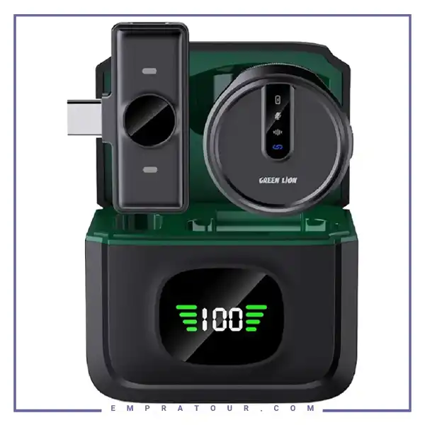 میکروفون یقه ای بی سیم تایپ سی گرین لاین Green LION MICROPHONE GM-88X GN88XMICTCBK
