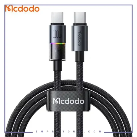 کابل شارژ دو سر تایپ سی 1.2 متر 100 وات مک دودو Mcdodo Colorful Lights Type-C To Type-C Cable CA-8200